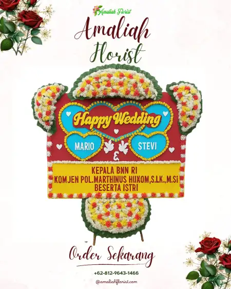 Papan Bunga Pernikahan Bluluk